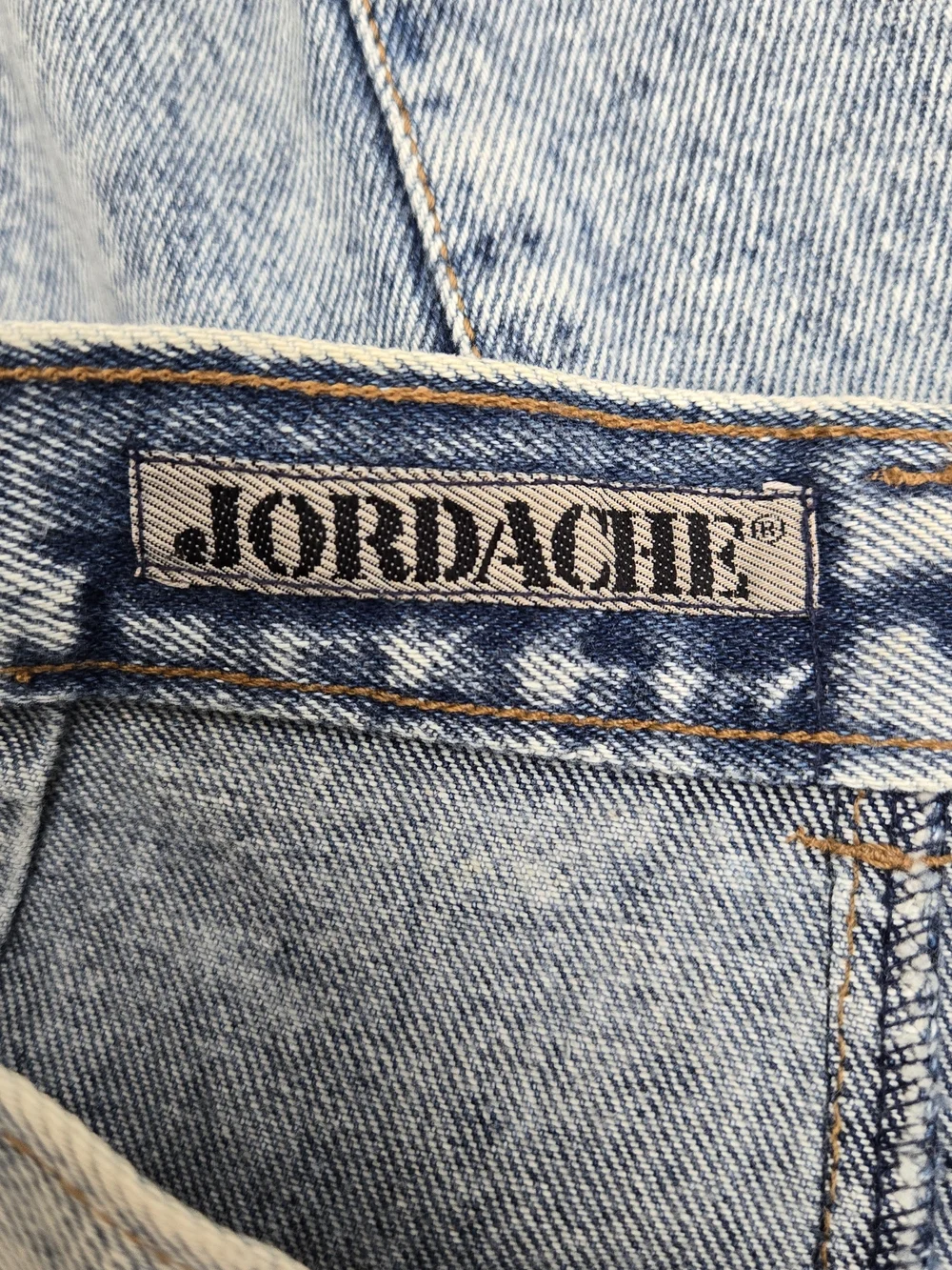 Vintage 80s Jordache Acid Wash Denim Mini Skirt Size XS 5 High Waist